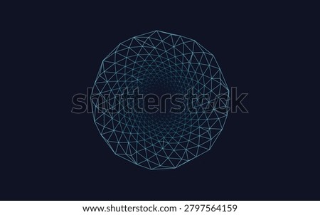 Modern Abstract Cyan Geometric Circular Radial Mesh Background