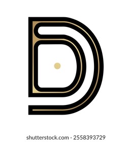 Modern abstract D letter vector art logo design. Monogram logo concept style logo design. Typography concept logo.
