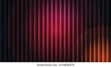 Fondo oscuro abstracto moderno con rayas de gradiente de Vertical vibrante, perfecto para proyectos digitales. Aislado sobre fondo blanco.