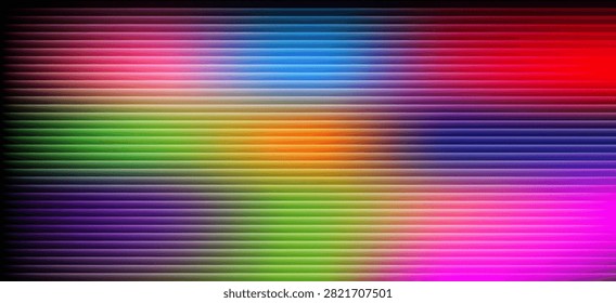 Modern abstract dark background with vivid horizontal light streaks and colorful blurred gradients in blue, red, green, orange, purple, and magenta, creating a futuristic luminous composition for technology concepts, digital interfaces, presentations, advertising, music graphics, websites, and contemporary creative design.
