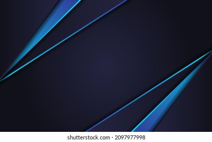 Modern abstract dark blue background with line and shiny effect illustration. suit for business, corporate, banner, backdrop and much more.