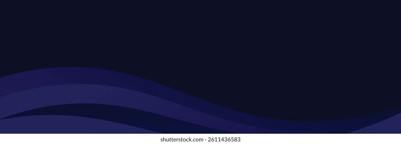 modern abstract dark blue business wave banner background. vector