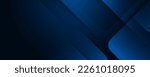 Modern abstract dark blue gradient geometric shapes background. Horizontal banner template. Suit for poster, banner, brochure, cover, corporate, presentation, website, flyer. Vector illustration
