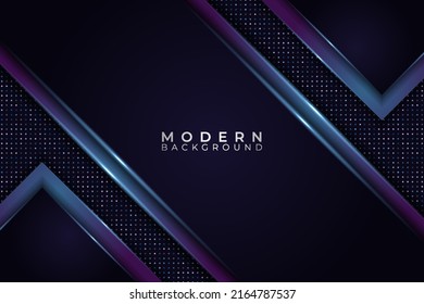 Modern Abstract Dark Elegant Background Diagonal Shiny Blue with Glitter Effect