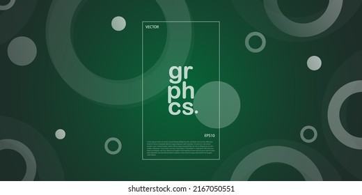 Modern abstract dark green color background. Dynamic shapes composition. Eps10 vector