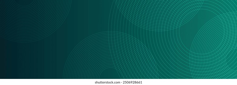 Fondo de negocios de tecnología verde oscuro abstracto moderno con forma de círculo para Anuncio y Fondo de pantalla. Rayas brillantes verde oscuro de alto contraste. Diseño de Anuncio gráfico de tecnología Abstractas. Vector corporativo