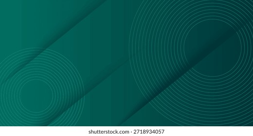 Fondo de negocios de tecnología verde oscuro abstracto moderno con forma de círculo para Anuncio y Fondo de pantalla. Rayas brillantes verde oscuro de alto contraste. Diseño de Anuncio gráfico de tecnología Abstractas. Vector corporativo