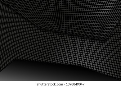 modern abstract dark halftone background. curved space