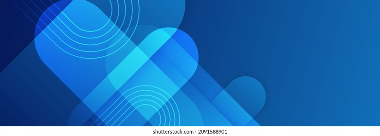 Moderno fondo abstracto de banner azul marino oscuro. Plantilla de fondo de patrón de banner de diseño gráfico abstracto vectorial.