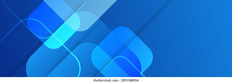 Modern abstract dark navy blue banner background. Vector abstract graphic design banner pattern background template.