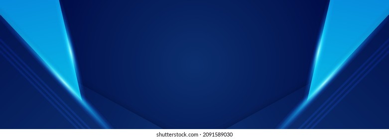 Modern abstract dark navy blue banner background. Vector abstract graphic design banner pattern background template.