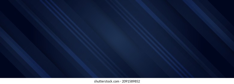 Moderno fondo abstracto de banner azul marino oscuro. Plantilla de fondo de patrón de banner de diseño gráfico abstracto vectorial.