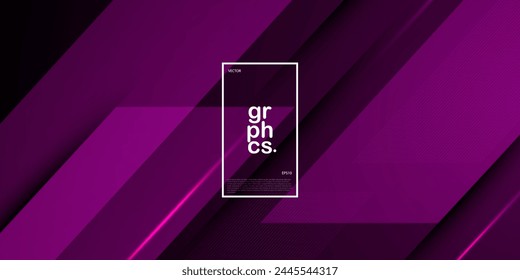 Modern abstract dark purple gradient illustration background with 3d look and simple pattern. Cool design and luxury. Eps10 vector