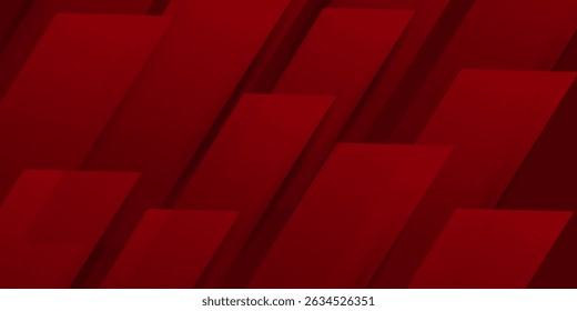 Fondo abstracto moderno de la ilustración del gradiente rojo oscuro con la mirada 3d y el modelo simple. diseño fresco y lujoso. Ilustración vectorial