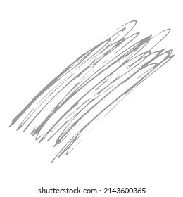 Modern abstract decor and design element made of chaotic lines. Vector simple doodle style figure and hand draw