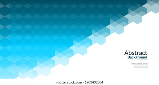 Moderner abstrakter, dekorativer Mosaikhintergrund mit geometrischen Formen mit blauem Farbverlauf. Geeignet für Cover, Plakate, Flyer, Banner, Websites usw. Vektorgrafik