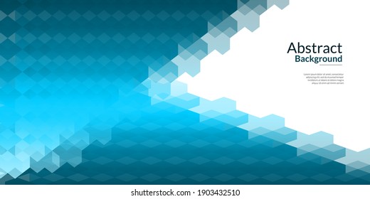 Modern abstract decorative mosaic background with blue gradient geometric shapes. Suitable for covers, posters, flyers, banners, websites, etc. Vector illustration
