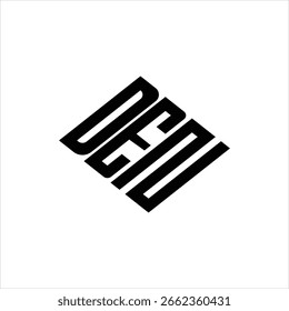  Design moderno do logotipo DEN abstrato com linhas geométricas para análise de dados inovadora e marca de transformação digital