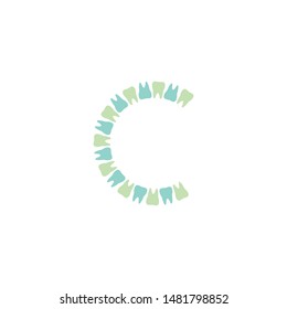 modern abstract dentist vector logo symbol icon