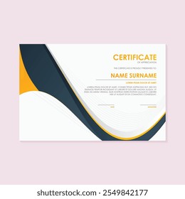 modern abstract design award certificate