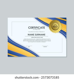modern abstract design award certificate