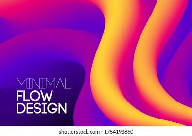 Modern abstract design background, Flow motion style