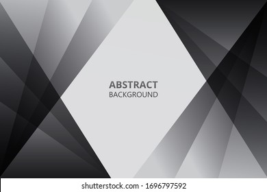 Modern abstract design background. Gray and black geometric shapes on a dark gradient.