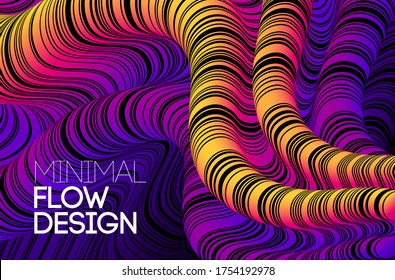 Modern abstract design background Rainbow Flow motion