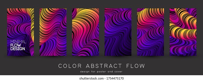 Modern abstract design background Rainbow Flow motion