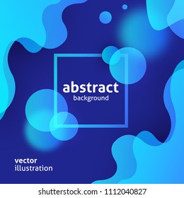 
Modern abstract design with blue liquid shapes