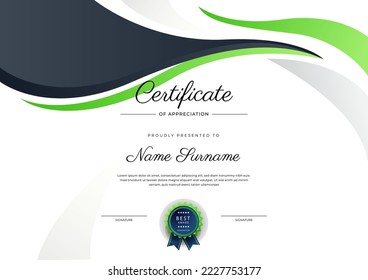 Modern abstract design of certificate template
