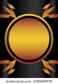 modern abstract design with circle shape and golden dominant color. can used for poster, card, banner and commercial