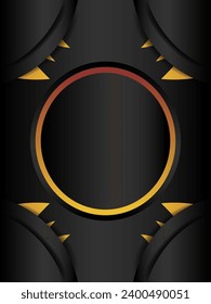 modern abstract design with circle shape and golden dominant color. can used for poster, card, banner and commercial