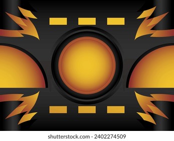 diseño abstracto moderno con forma de círculo y color dominante dorado. puede utilizarse para carteles, tarjetas, banners y comerciales