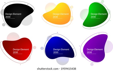 Modern Abstract Design Elements Concept Eps 10. Colorful gradient design elements flowing smooth concept vector