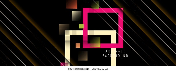 Modern abstract design featuring bold geometric shapes, perfect for digital artwork and presentations