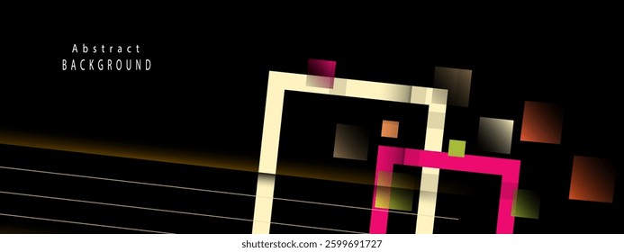 Modern abstract design featuring bold geometric shapes, perfect for digital artwork and presentations