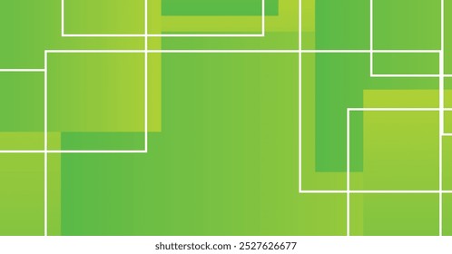 A modern abstract design featuring layered green gradients, intersected by white geometric lines. Ideal for contemporary backgrounds and digital art projects.