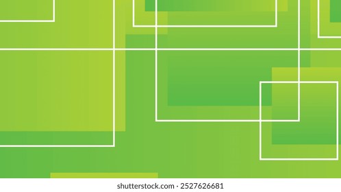 A modern abstract design featuring layered green gradients, intersected by white geometric lines. Ideal for contemporary backgrounds and digital art projects.