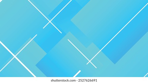 A modern abstract design featuring layered blue gradients, intersected by white geometric lines. Ideal for contemporary backgrounds and digital art projects.