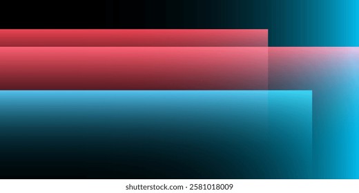 A modern abstract design featuring a smooth blue gradient background with overlapping transparent red rectangular shapes. Harmonious colors, professional look, ideal for business use, websites, etc.