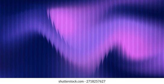 A modern abstract design featuring a textured, ribbed glass effect with flowing vertical waves of pink and purple light against a dark backdrop, ideal for UI, digital art, or creative branding.