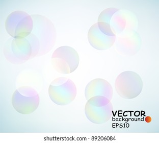 Modern abstract design with floating globes, eps10 vector