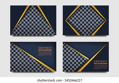 Modern abstract design geometric background. Dark blue background with design geometric pattern. Dynamic textured background. Vector illustration EPS 10