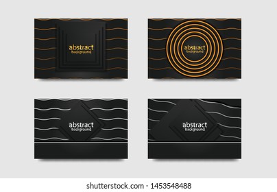 Modern abstract design geometric background.  Abstract background with golden line. Dynamic textured background. Vector illustration EPS 10
