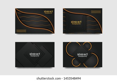 Modern abstract design geometric background.  Abstract background with golden line. Dynamic textured background. Vector illustration EPS 10