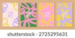 modern abstract design with hand drawn wavy shapes and lines. Creative concept of posters or covers cards for summer season. Modern art minimalist style design template for sales, horizontal poster, header, cover, social media, fashion ads