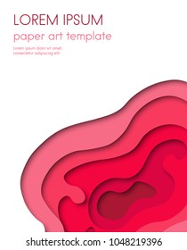 Modern abstract design. Paper cut style poster. Vector illustration.