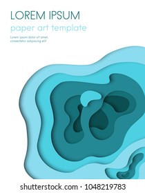 Modern abstract design. Paper cut style poster. Vector illustration.