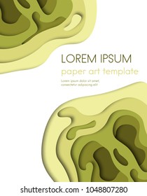 Modern abstract design. Paper cut style poster. Vector illustration.